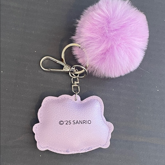 Sanrio Hello Kitty Winking Purple Pom Keychain Bag Charm 2025 New With Tags - Picture 11 of 12